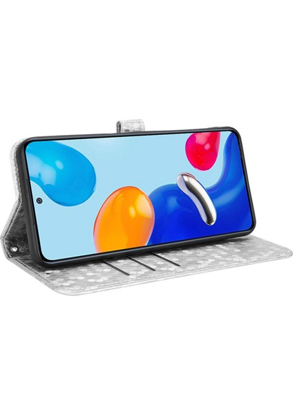 Xiaomi Için Redmi Not 11 4g (Qualcomm)/not 11S 4g Nokta Deseni Baskılı Pu Deri+Tpu Stand Cüzdan Telefon Kapağı Folio Flip Case Silver (Yurt Dışından) modelleri