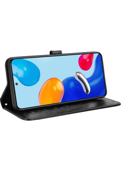 Xiaomi Redmi Için Not 11 4g (Qualcomm)/not 11S 4g Nokta Deseni Baskılı Pu Deri+Tpu Stand Cüzdan Telefon Kapağı Folio Flip Case Black (Yurt Dışından) modelleri