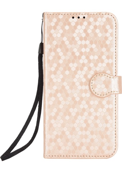 Xiaomi Redmi Için Not 11 4g (Qualcomm)/not 11S 4g Nokta Desen Baskılı Pu Deri+Tpu Stand Cüzdan Telefon Kapağı Folio Flip Case-Rose Gold (Yurt Dışından)