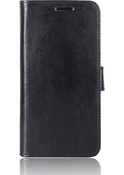 Crazy Horse Doku Cüzdan Stand Flip Deri Koruyucu Kılıf Xiaomi Redmi Note 8 (2019/2021) -Black (Yurt Dışından)