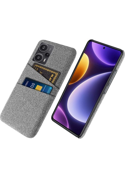 Xiaomi Için Redmi Note 12 Turbo/poco F5 5g Telefon Kılıfı Sert Pc+Bez Çift Kart Yuvaları Kapak Işık Gri (Yurt Dışından)
