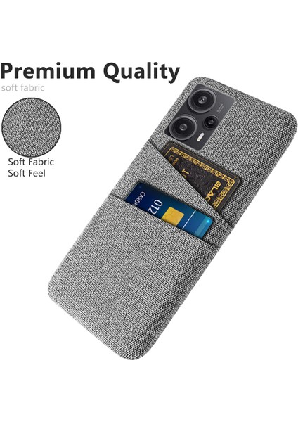Xiaomi Için Redmi Note 12 Turbo/poco F5 5g Telefon Kılıfı Sert Pc+Bez Çift Kart Yuvaları Kapak Işık Gri (Yurt Dışından) modelleri
