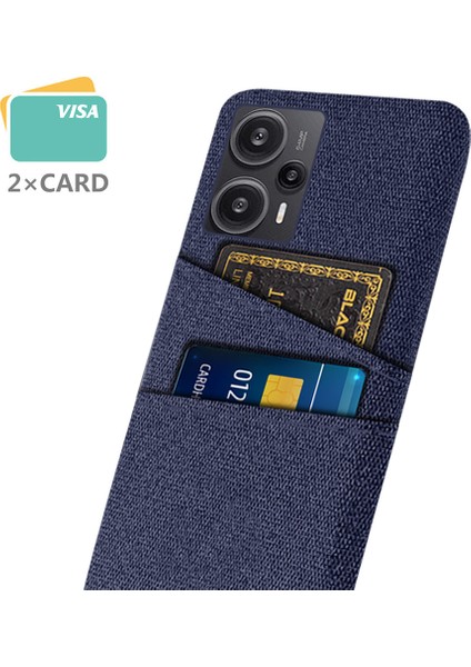 Xiaomi Için Redmi Note 12 Turbo/poco F5 5g Telefon Kılıfı Sabit Pc+Kumaş Çift Kart Yuvaları Kapak Mavisi (Yurt Dışından) fiyatları