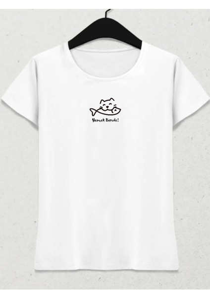 Kadın T-Shirt Yemek Bende! T-Shirt modelleri