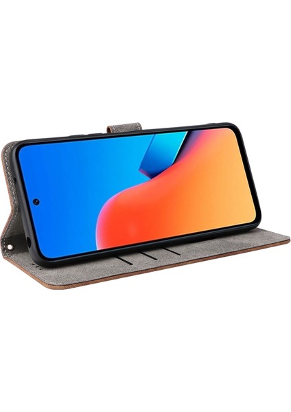 Xiaomi Redmi Için 12 4g/12 5g/not 12R 5g/poco M6 Pro 5g Rfıd Engelleme Cüzdan Standı Kapak Anti-Drop Deri Telefon Kahverengi (Yurt Dışından) fırsatları