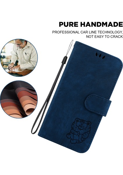 Xiaomi Için Stand Cüzdan Telefon Kılıfı Poco F5 5g/redmi Not 12 Turbo, Tiger Deseni Pu Deri Flip Cover Cover-Dark Mavi (Yurt Dışından) fırsatları