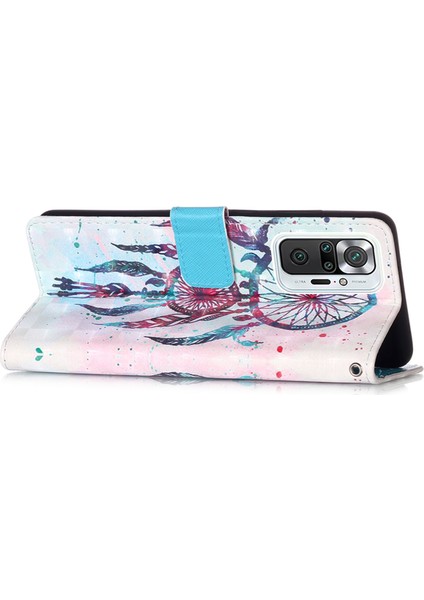 Koranda Tasarım Deseni Baskı Deri Telefon Stand Kılıfı Xiaomi Redmi Için Cüzdanlı Note 10 Pro 4g (Hindistan)/(Global)/note 10 Pro Max-Dreamcatcher (Yurt Dışından) fırsatları