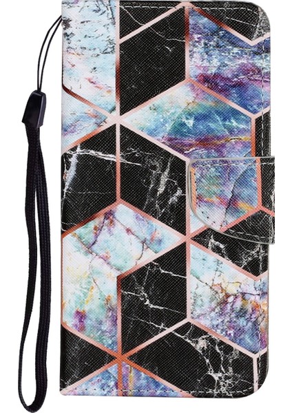 Folio Flip Manyetik Toka Baskısı Deri Telefon Kasası Cüzdan Standı Kapak Bilek Kayışı ile Xiaomi Redmi Note 10 Pro 5g/poco X3 Gt-Black (Yurt Dışından)