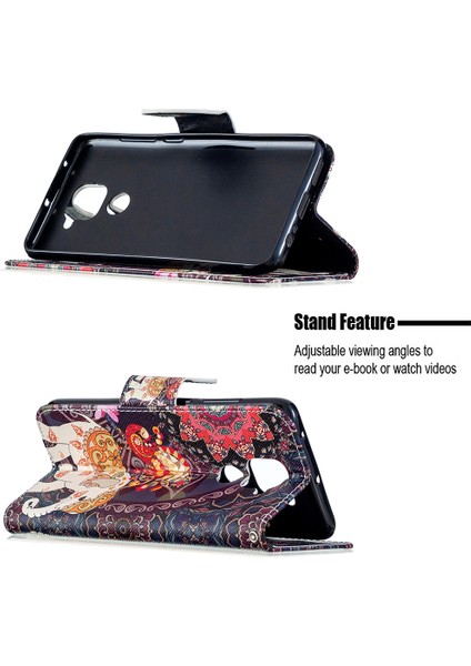 Desen Baskı Cüzdan Stand Deri Kabuğu Xiaomi Redmi Note 9/redmi 10X 4g-Tribal Fil (Yurt Dışından) fiyatları
