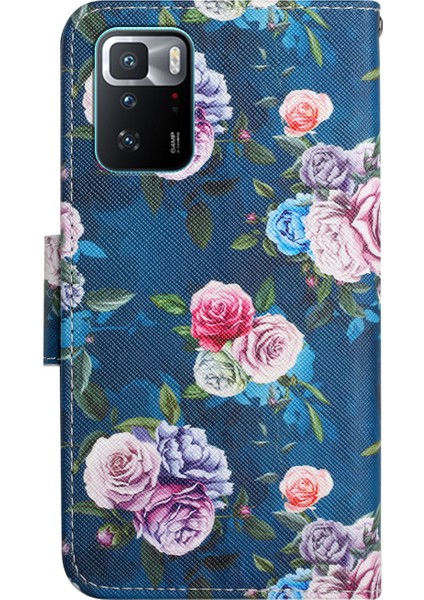 Desen Deri Telefon Kılıfı Cüzdan Stand Kapağı, Xiaomi Redmi Için Bilek Kayışı ile Note 10 Pro 5g/xiaomi Poco X3 Gt 5g (Yurt Dışından) fırsatları
