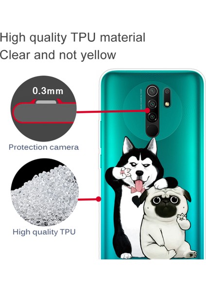 Xiaomi Redmi 9-Dog Için Desen Baskı Yumuşak Tpu Cep Telefon Kılıfı (Yurt Dışından) modelleri