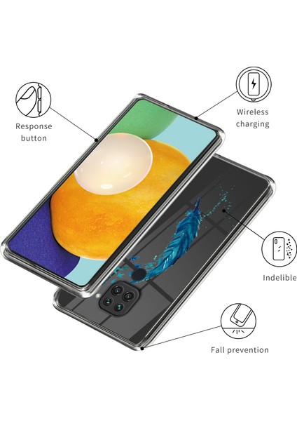 Desen Baskı Tpu Xiaomi Redmi Için Telefon Kapağı Not 9/redmi 10X 4g-Tüy (Yurt Dışından) modelleri