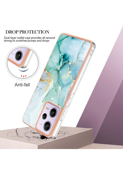 Xiaomi Poco X5 Pro 5g/redmi Için Note 12 Pro Speed ​​5g/not 12 Pro 5g Pu Phone Kılıf Mermer Desen Imd Elektropling Geri Kapak Yahudi 003 (Yurt Dışından) modelleri