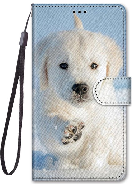 Desen Baskı Manyetik Toka Standı Cüzdan Telefon Kılıfı Pu Deri+ Tpu Telefon Kapağı Xiaomi Redmi Için Kayış ile Not 11 Pro+ 5g/not 11 Pro 5g (Çin) (Mediatek) -A17 Köpek (Yurt Dışından)