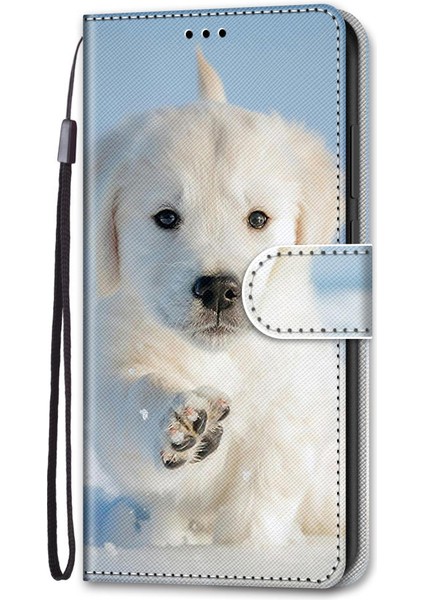 Desen Baskı Manyetik Toka Standı Cüzdan Telefon Kılıfı Pu Deri+ Tpu Telefon Kapağı Xiaomi Redmi Için Kayış ile Not 11 Pro+ 5g/not 11 Pro 5g (Çin) (Mediatek) -A17 Köpek (Yurt Dışından)
