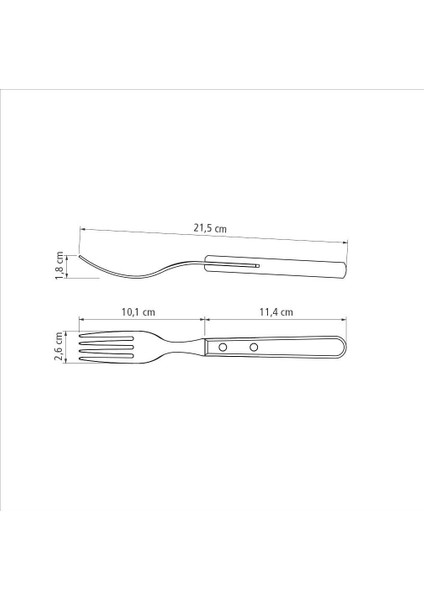 Polywood Biftek-Steak Çatalı Jumbo 13CM