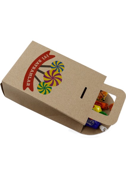 10 x 15 cm 3 Adet Iyi Bayramlar Baskılı Boş Mendil, Şeker, Harçlık, Hediye Kutusu, Hediye Paketi fırsatları