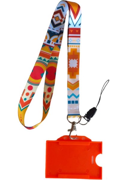 Kart Askı Ipi, Yaka Askı Ipi, Telefon Askısı ve Turuncu Plastik Yatay Kartlık