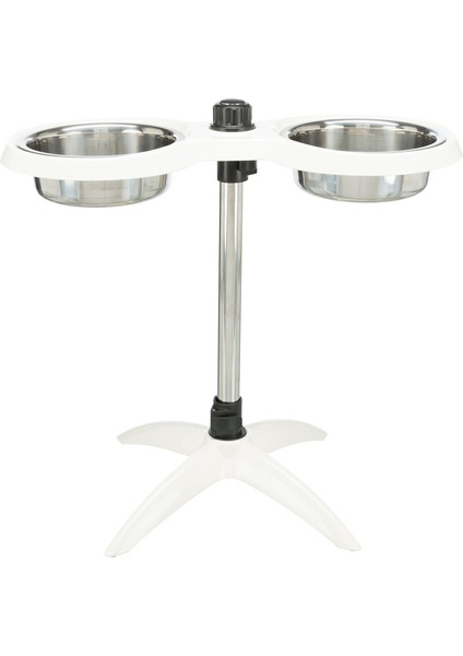 Köpek Ayaklı Mama ve Su Kabı Melamin Paslanmaz Çelik 2 x 2,4 lt 21 cm