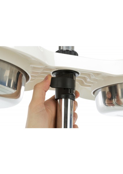 Köpek Ayaklı Mama ve Su Kabı Melamin Paslanmaz Çelik 2 x 2,4 lt 21 cm fırsatları