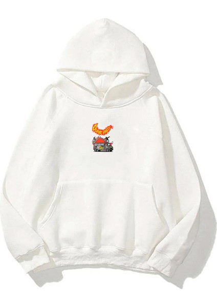 Unisex Dune Party Ön Arka Baskılı Beyaz Sweatshirt Hoodie fiyatları