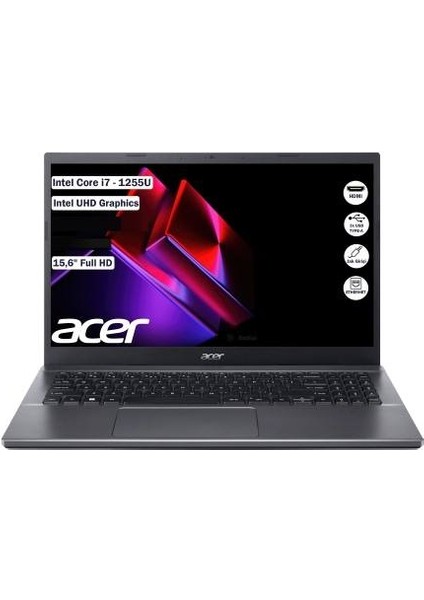 Extensa 15 EX215-55 Intel Core I7 1255U 32 GB 512 GB SSD Windows 11 Pro 15.6" Fhd Taşınabilir Bilgisayar