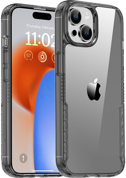 iPhone15 Şeffaf Tpu Frame Pc Için Anti Drop Telefon Kılıfı Geri Telefon Kapak Tercüman Siyah (Yurt Dışından)