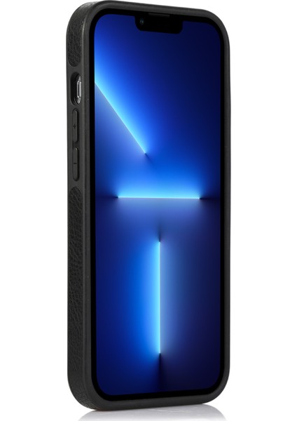 iPhone13 Pro Max Için 6.7 Inç Kasa Pu Deri Deri Deriz Damla Dayanıklı Telefon Geri Kapak Black (Yurt Dışından) fiyatları