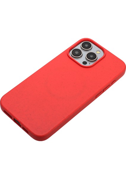 iPhone14 Pro Max Max Magnety Biyodedredbeble Telefon Kapak Kırmızısı (Yurt Dışından)