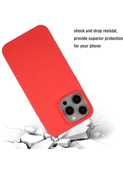 iPhone14 Pro Max Max Magnety Biyodedredbeble Telefon Kapak Kırmızısı (Yurt Dışından)
