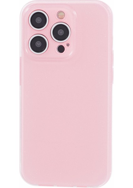 iPhone14 Pro Vaka Için Şık Glitter Powder Esnek Tpu Anti-Drop Telefon Kapak Pembe (Yurt Dışından)