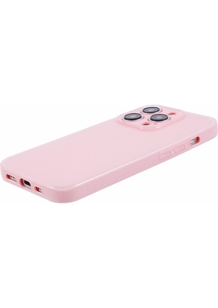 iPhone14 Pro Vaka Için Şık Glitter Powder Esnek Tpu Anti-Drop Telefon Kapak Pembe (Yurt Dışından)