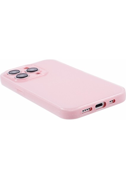 iPhone14 Pro Vaka Için Şık Glitter Powder Esnek Tpu Anti-Drop Telefon Kapak Pembe (Yurt Dışından)