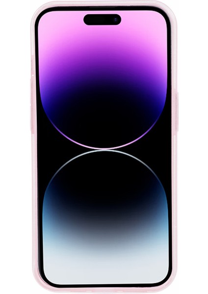 iPhone14 Pro Vaka Için Şık Glitter Powder Esnek Tpu Anti-Drop Telefon Kapak Pembe (Yurt Dışından)