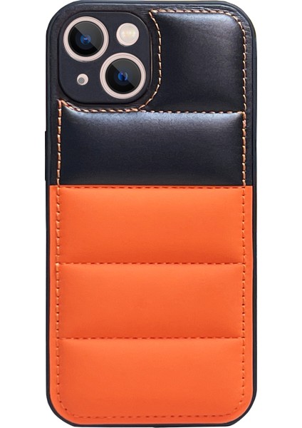 iPhone14 Plus Için Kasa Ekleme Renk Tpu+Pu Deri Küfür Ceket Telefon Kapak-Yörünge (Yurt Dışından)