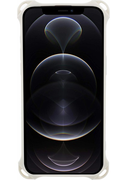 iPhone12 Pro 6.1 Inç Vaka Şok Geçirmez Tpu Cep Telefonu Kart Yuvalı (Hassas Kesim)-Beyaz (Yurt Dışından)