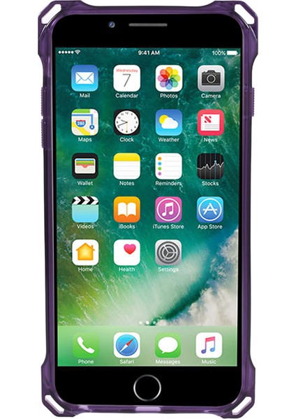 iPhone7 Plus/8 Plus/6 Plus/6s Plus Plus Case Four Corner Drop Anti-Drop Telefon Kapak Tespit Edici Mor (Yurt Dışından)