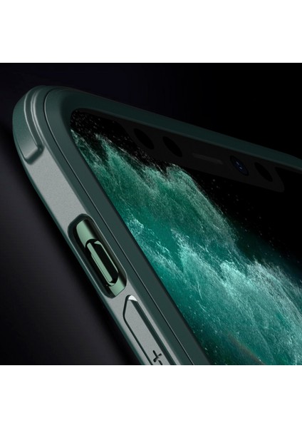 iPhoneXs Max 360 Derecelik Çift Taraflı Koruma Kasası Temperli Cam+Silikon Çerçeve Telefon Kapak-Kırmızı (Yurt Dışından)
