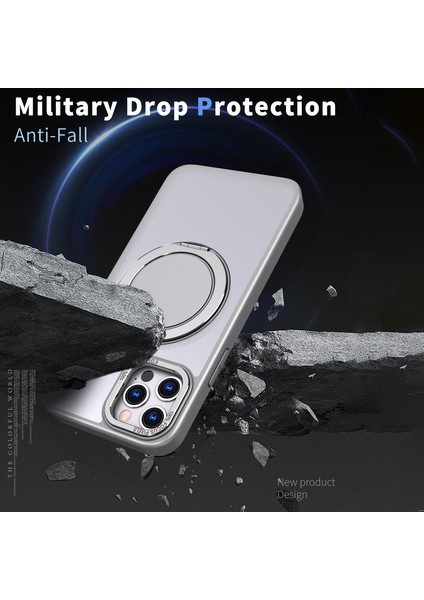 Magsafe Rotary Kickstand-Titanium Gray ile Uyumlu iPhone11 Pro Max Manyetik Kılıf Için (Yurt Dışından)