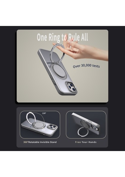 Magsafe Rotary Kickstand-Titanium Gray ile Uyumlu iPhone11 Pro Max Manyetik Kılıf Için (Yurt Dışından)