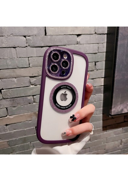 iPhone14 Pro Glittery Powder Net Telefon Kılıfı Akrilik+Tpu+Temperli Cam Kapağı Magsafe-Tövbe ile Uyumlu (Yurt Dışından) indirimleri