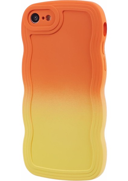 iPhone7/8 Için Jtw Serisi (Tpu Case Wavy Edge Çift Renkli Telefon Geri Kapak-Yorum+Sarı (Yurt Dışından)