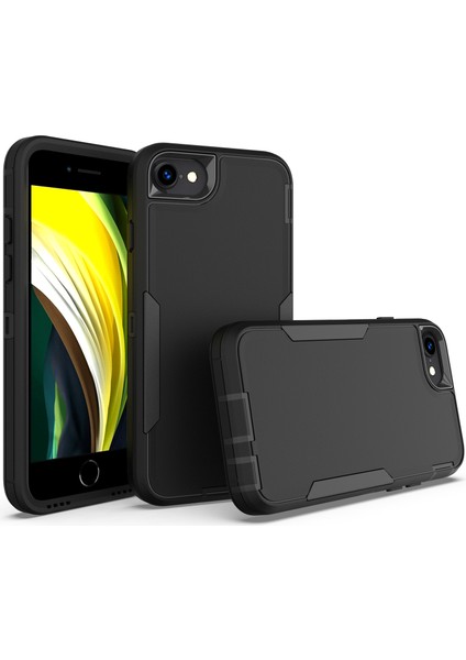 iPhone6/7/8 Için 4.7 Inç/se (2022) Case Tpu+Pc Telefon Koruyucu Desteği Manyetik Araba Montaj Black (Yurt Dışından)