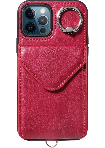 iPhone12/12 Için Pro Telefon Kılıfı Tutucu Koruyucu Crossbody Cover-Wine Red (Yurt Dışından) fiyatları