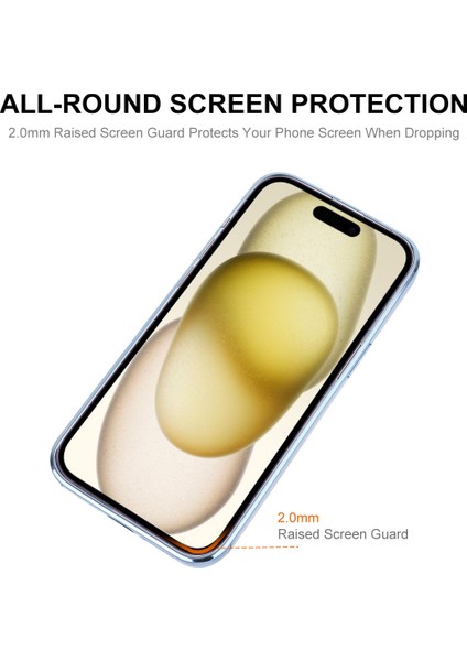 iPhone14 Plus Içinenaky Plus Manyetik Tpu Kasası Elektrapan Parıltılı Telefon Kapak-Mavisi (Yurt Dışından)