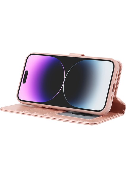iPhone14 Pro Max Case Için Magsafe Söndürülebilir Pu Deri Telefon Koruyucu Gold ile Uyumlu Altın (Yurt Dışından)