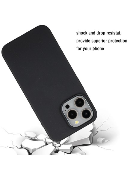 iPhone13 Pro Max Case Wase Wheat Straw+Tpu Manyetik Çevre Dostu Telefon Kapak Black (Yurt Dışından)