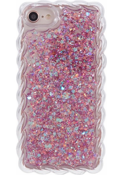 iPhone7/8 Için Jtw Serisi (Case Epoxy Bling Glitter Sequins Telefon Kapak Pembe (Yurt Dışından) modelleri