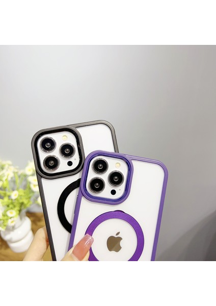 iPhone14 Pro Şeffaf Pc+Tpu Telefon Kılıfı Manyetik Yüzük Kickstand Anti-Drop Kapak Pembe (Yurt Dışından) fırsatları