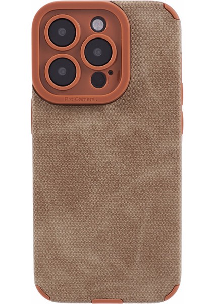 iPhone13 Pro Max Case Tpu+Pu Deri Şok Emici Kapak Kahverengi Için Morandi Stil (Yurt Dışından)
